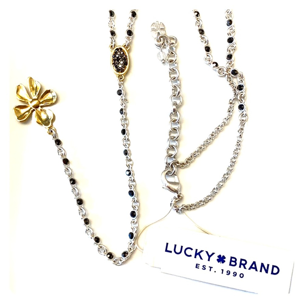 ✨NWT Lucky Brand Gold & Silver Lariat Necklace